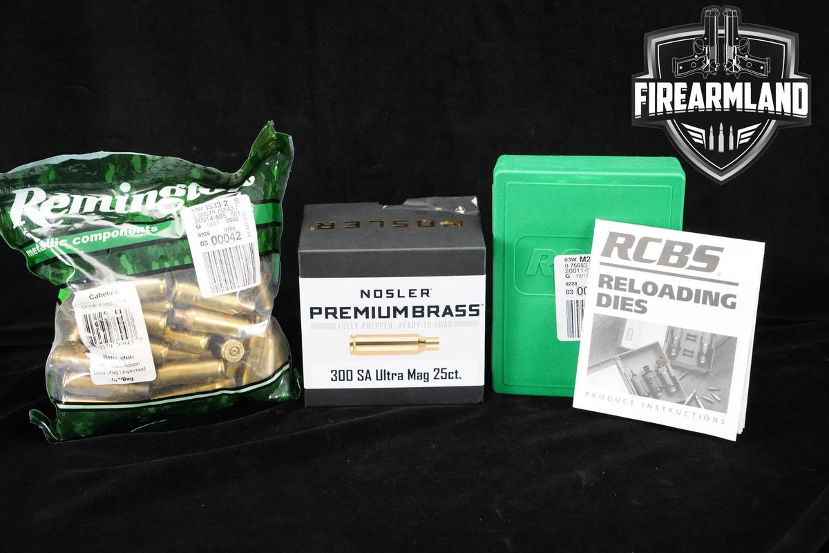 300 Rem Short Action Ultra Magnum RSAUM Reloading Kit RCBS Die Set & Brass