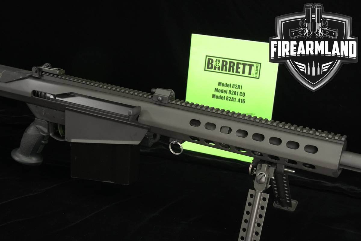 Barrett Model 82A1 CQ 50 BMG 20" Grey 82 A1 M82 +CARRY HANDLE, BIPOD