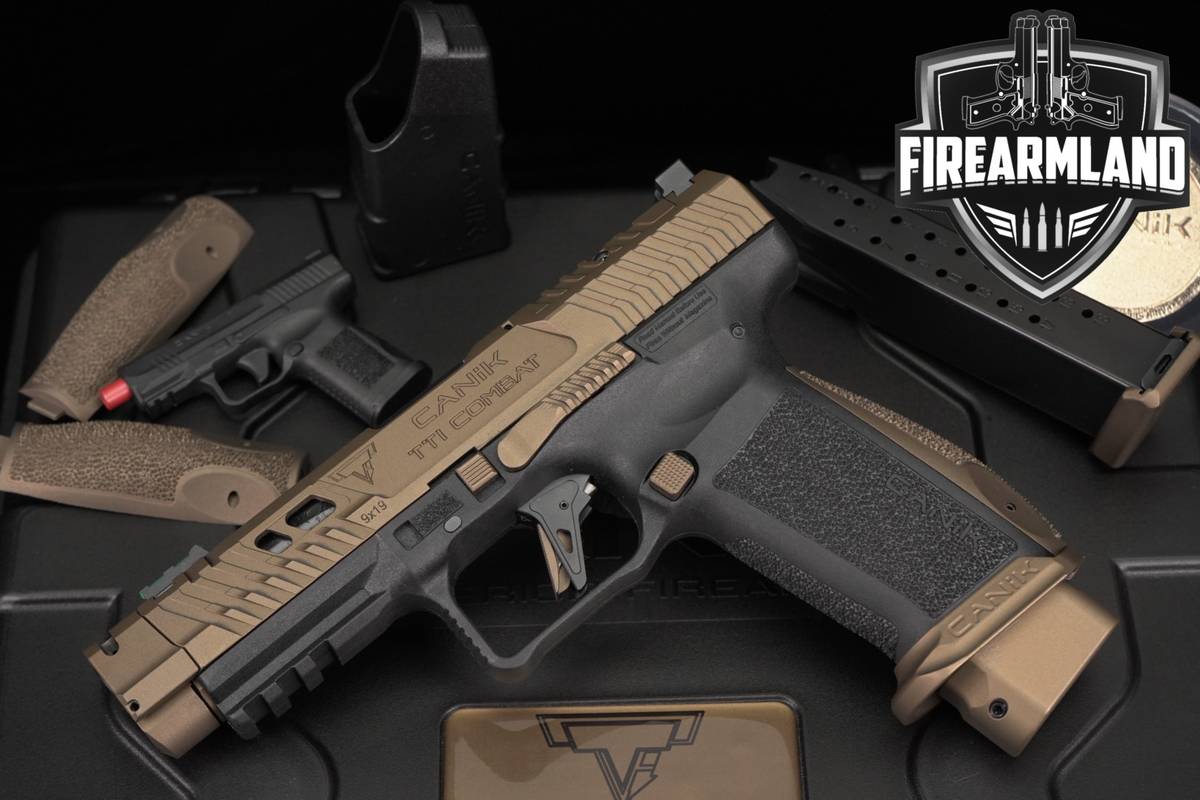 Canik TTI Combat 9mm 4.74 Two-Tone Bronze Twin Port Comp +2 MAGS, ORIG CASE