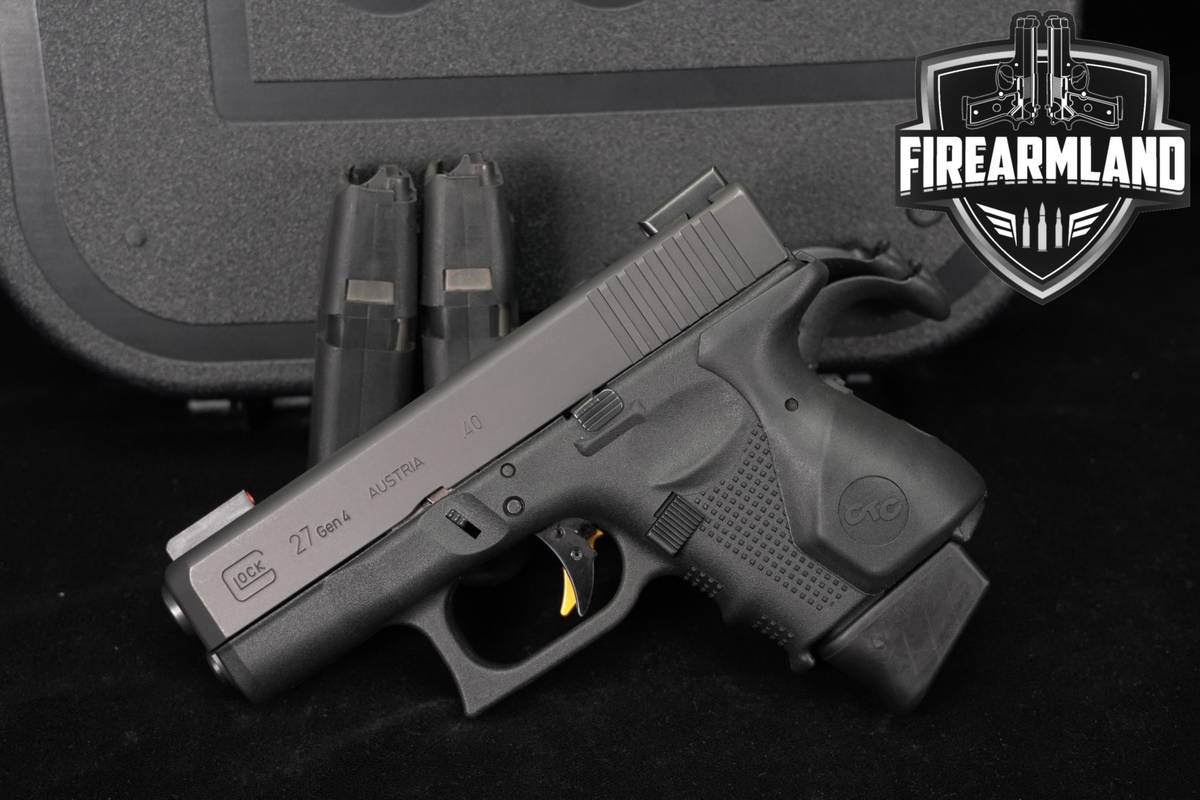Glock 27 Gen4 G27 Gen 4 40 S&W CRIMSON TRACE GRIPS +3 MAGS & ORIG CASE