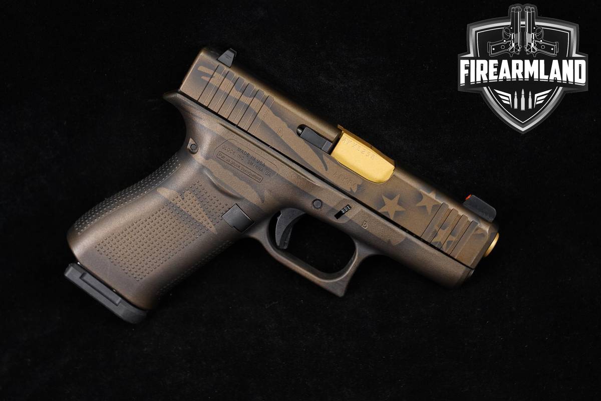 AMERICAN-FLAG Glock 43X 9mm 3.41" Bronze G43X G43 X Defense Pistol +2 MAGS