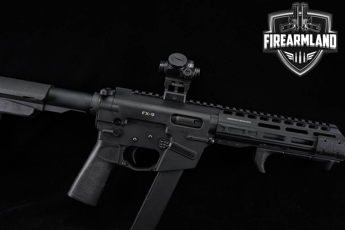 PISTOL CALIBER CARBINE Freedom Ordnance FX-9 9mm AR9 8" +2 MAGS & OPTIC