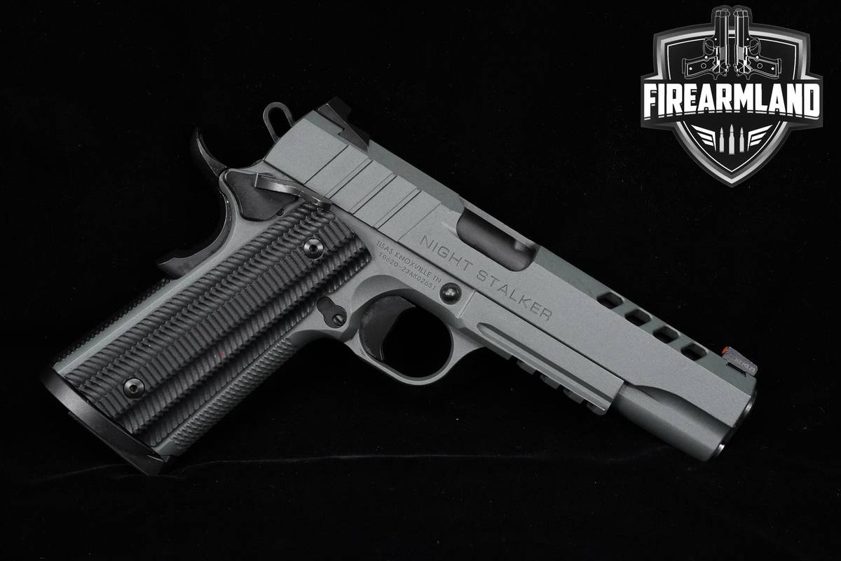 Tisas 1911 Night Stalker Series 70 45-ACP 5" Platinum Grey Cerakote +2 MAGS