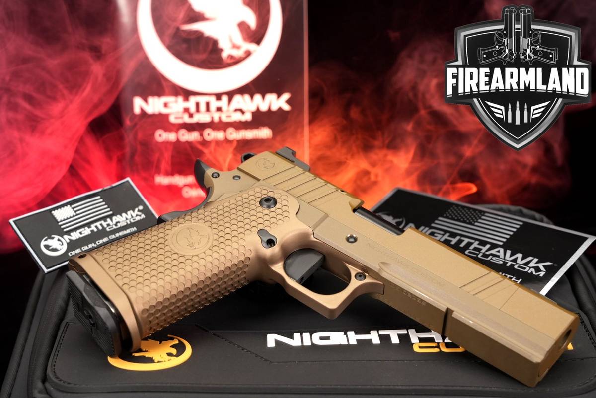 NIGHTHAWK CUSTOM Sand Hawk 9mm 1911 5" FDE 2011 +2 MAGS & ORIG CASE