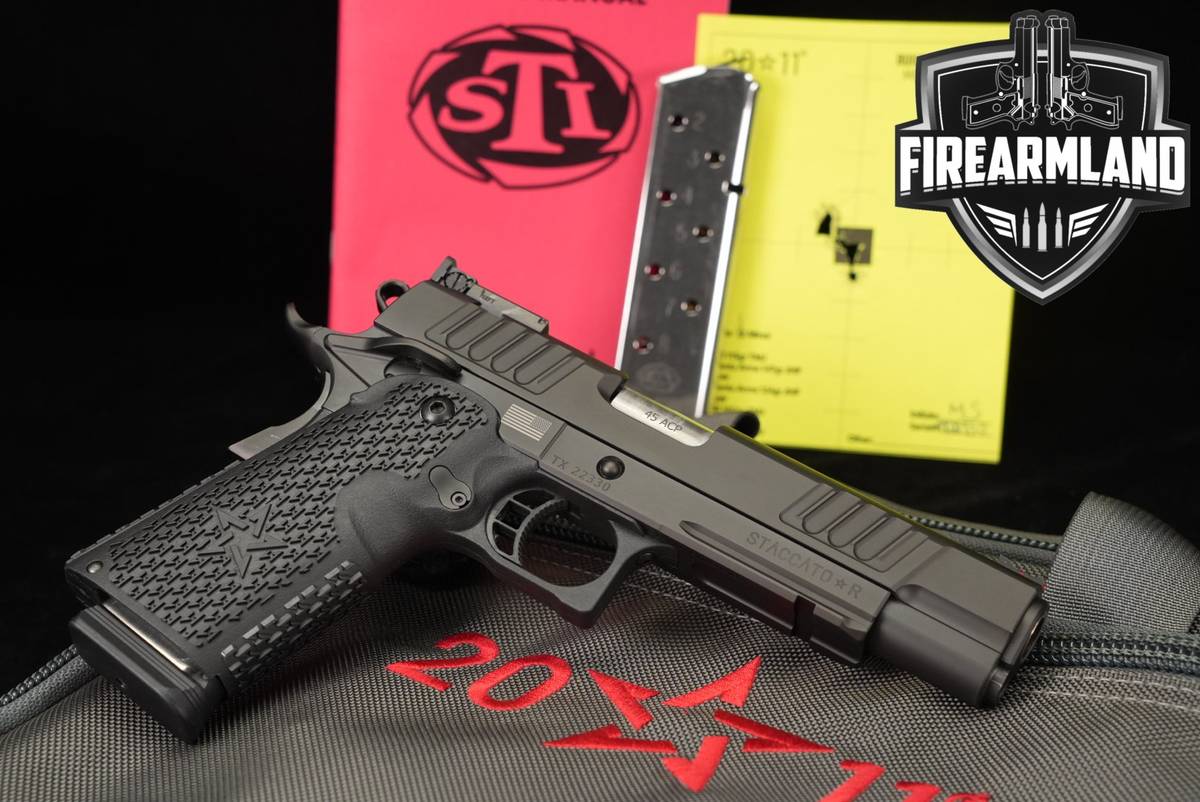 SCARCE Staccato R 45 ACP 5" DLC 1911 STI 2011 +2 MAGS, ORIG CASE