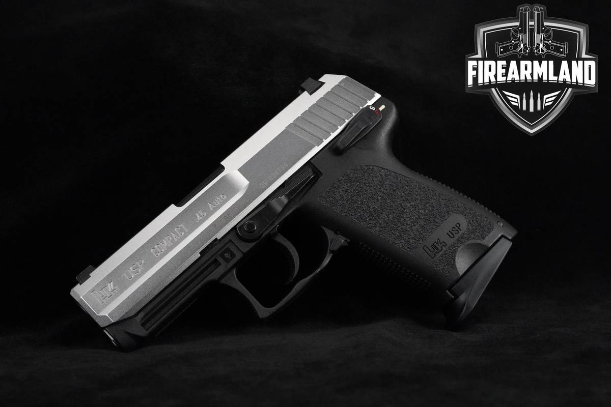 STAINLESS! 2001 Heckler & Koch USP Compact 45ACP H&K-HK USP-Compact 45 Auto