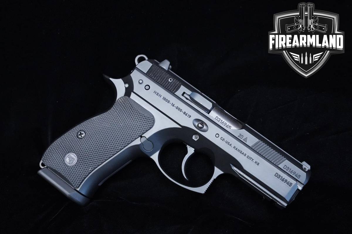 CZ 75 P-01 9mm Rubber diamond checkered grips. CZ P01 +ORIG CASE NSN