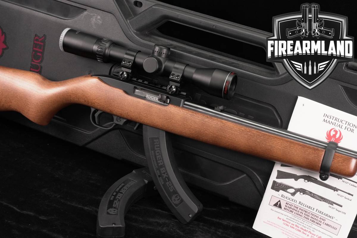 Ruger 10/22 Carbine 22LR 18.5" Blued & Hardwood +2 MAGS & TASCO SCOPE