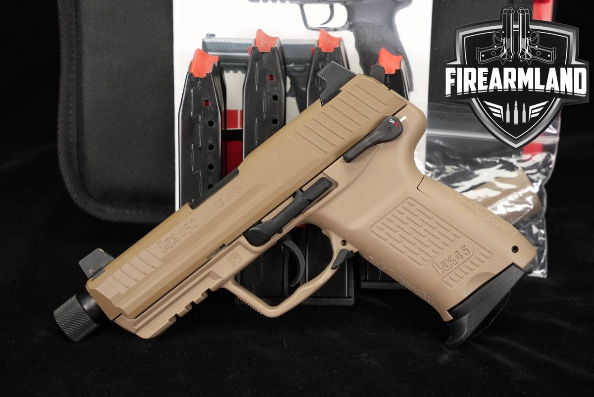 Heckler & Koch HK45 Compact Tactical V1 H&K 45 ACP FDE THREADED +5 MAGS