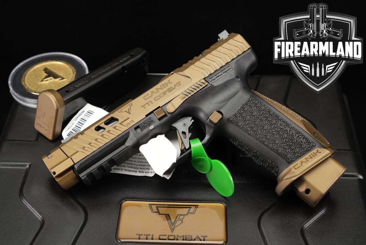 Canik TTI Combat 9mm Optics-Ready Bronze +2 MAGS, ORIG CASE & HOLSTER