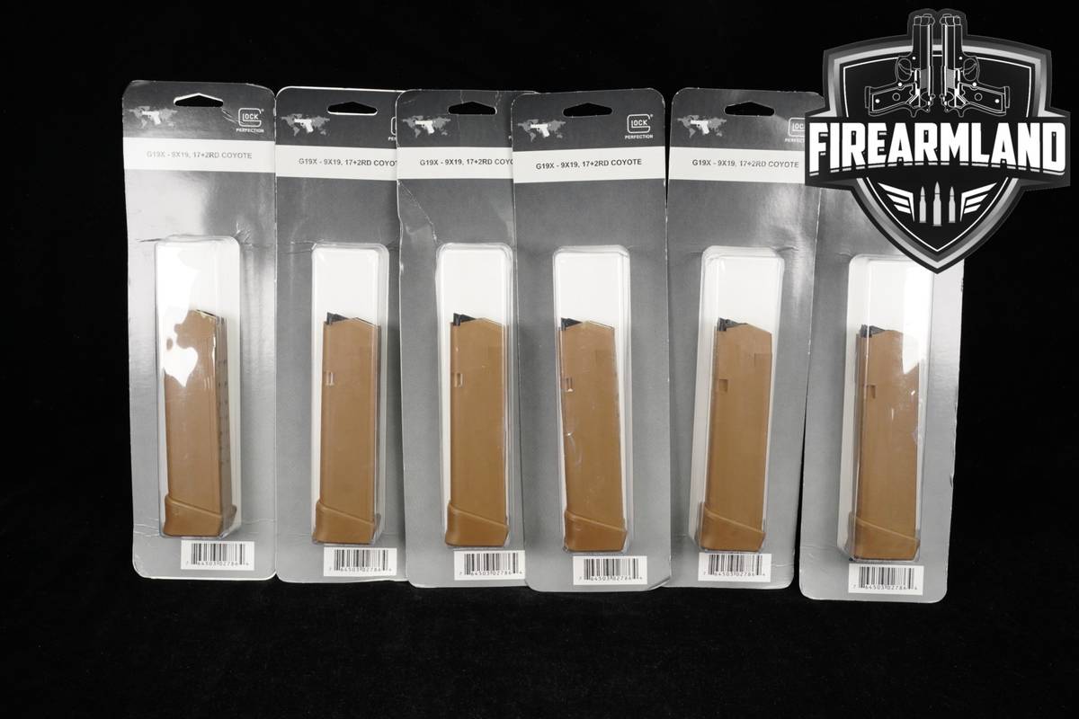 Glock 6x Six 19X 19rd Magazines FDE/Coyote G19X Mags +ORIG BOX