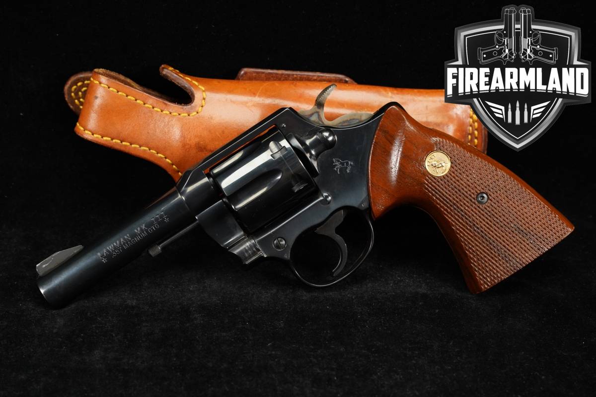 1977 Colt Lawman MK III 357 Magnum 4 Blued DA/SA Mark 3 +HOLSTER