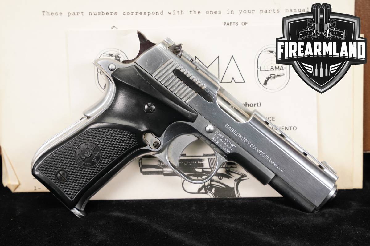 1980 Llama Model III-A Series 4 380 ACP 1911 3A 3 Nickel Stoeger +ORIG BOX