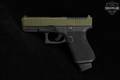 Glock G19 Gen5 MOS Front Serrations 9mm Luger Two-Tone OD Green in Very Good Condition Image 4