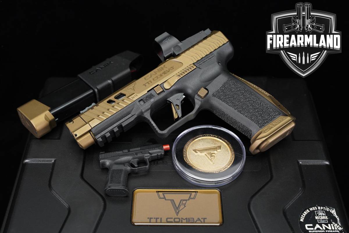 Canik TTI Combat 9mm 4.6" Taran Tactical Bronze +2 MAGS, ORIG CASE & OPTIC
