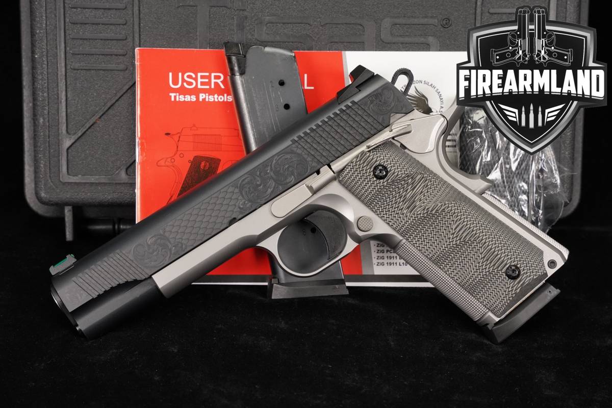 Tisas 1911 Duty Enhanced Two-Tone B45 45 ACP 5" +2 MAGS & ORIG CASE