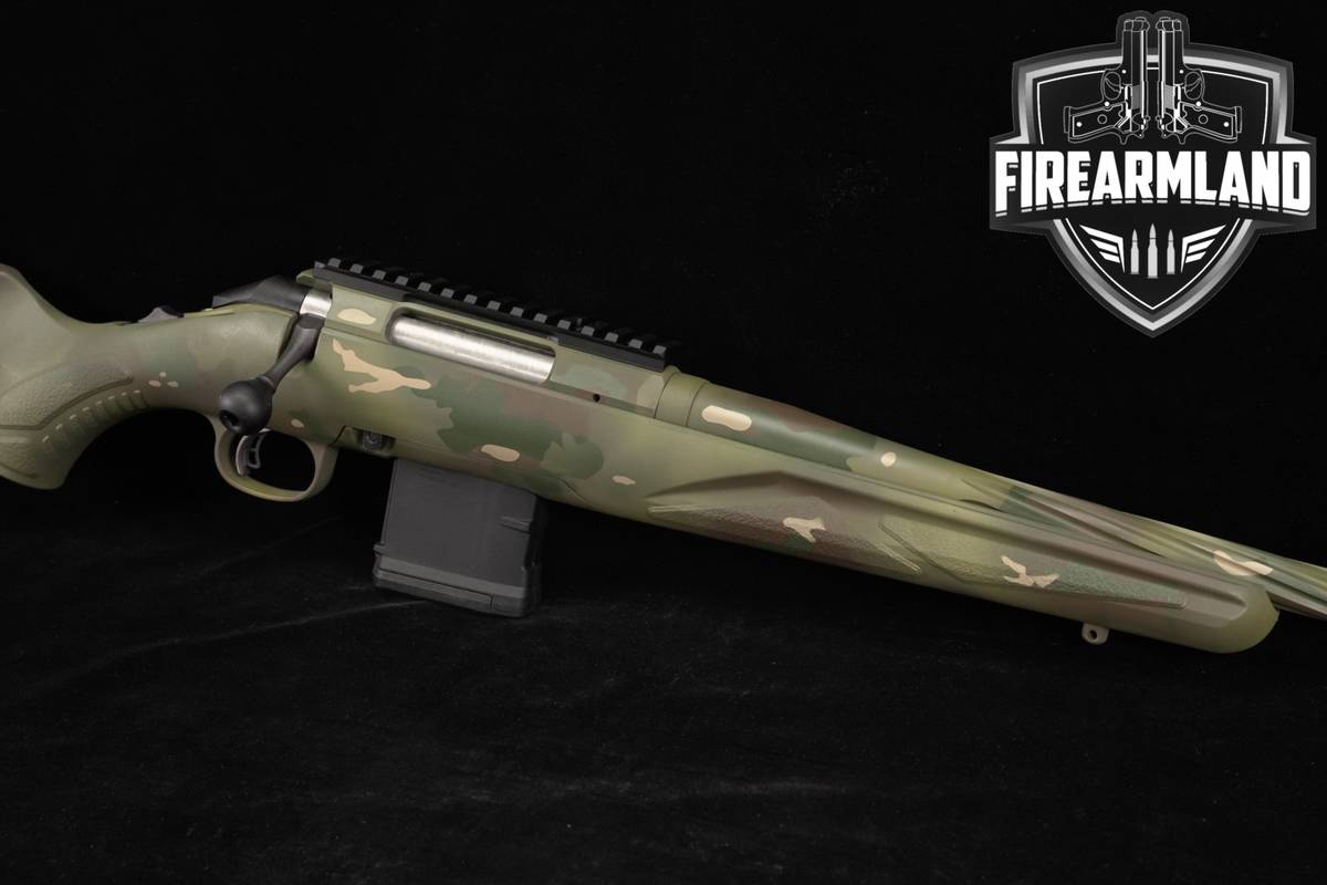 Ruger American Rifle Ranch 5.56 NATO 16.25 P&W Green/Tan Camo