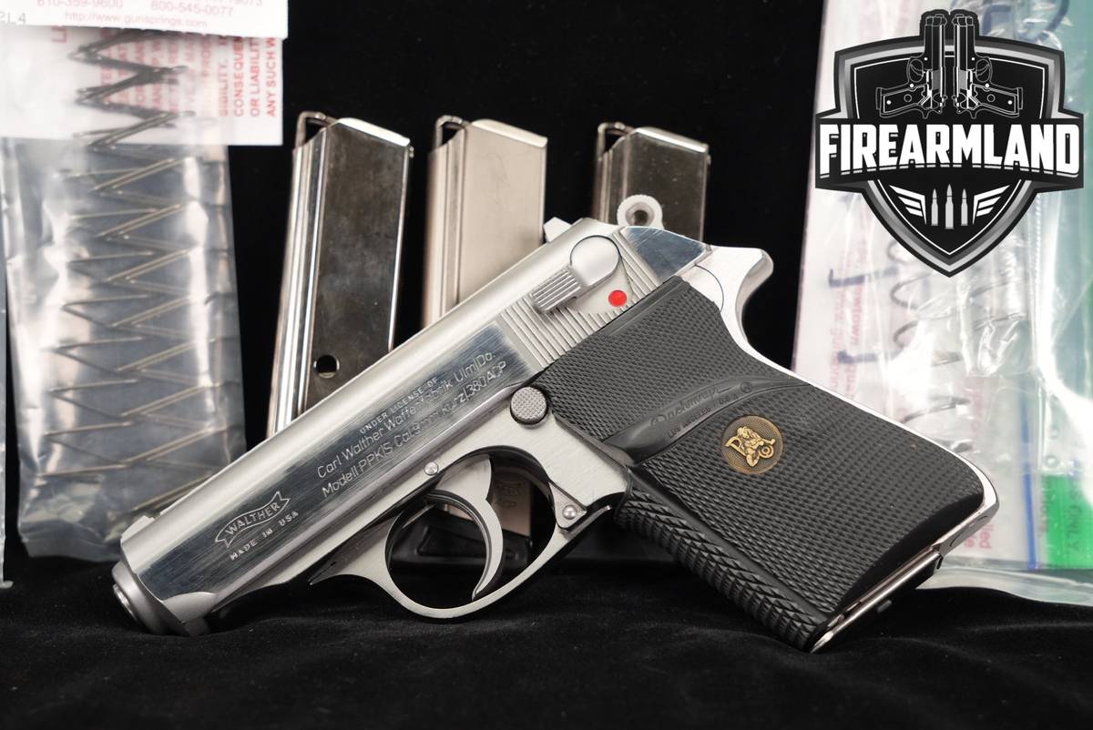 1978-1999 Walther PPK/S 380 ACP 3.3" Stainless +4 MAGS, EXTRAS!