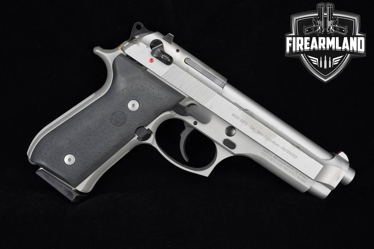 Beretta 92FS INOX 9mm 4.9" Stainless Steel Beretta-92FS +2 MAGS & ORIG CASE