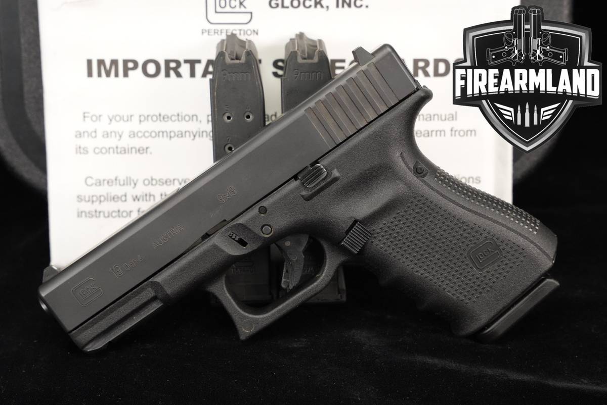 Glock 19 Gen4 G19 Gen 4 9mm 4.02" +3 MAGS & ORIG CASE