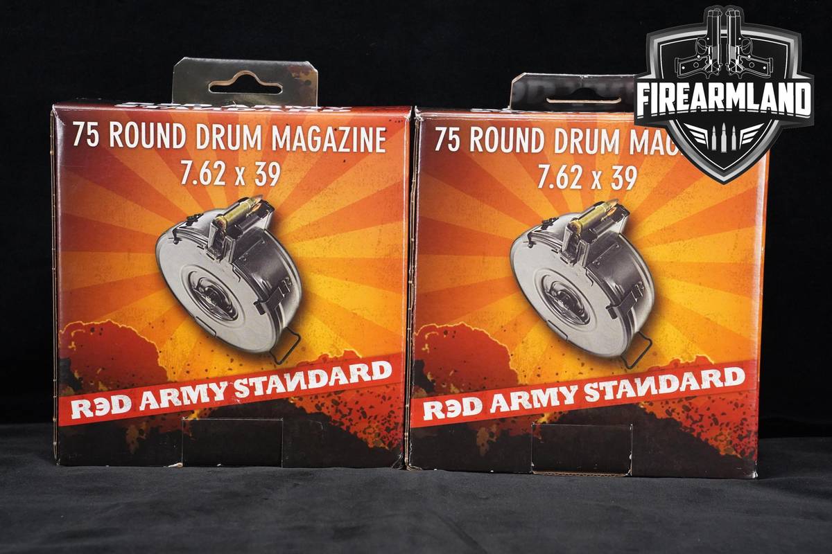 75 ROUNDS! Red Army Standard Romanian AK47 Drum-Magazine 7.62x39 +ORIG BOX