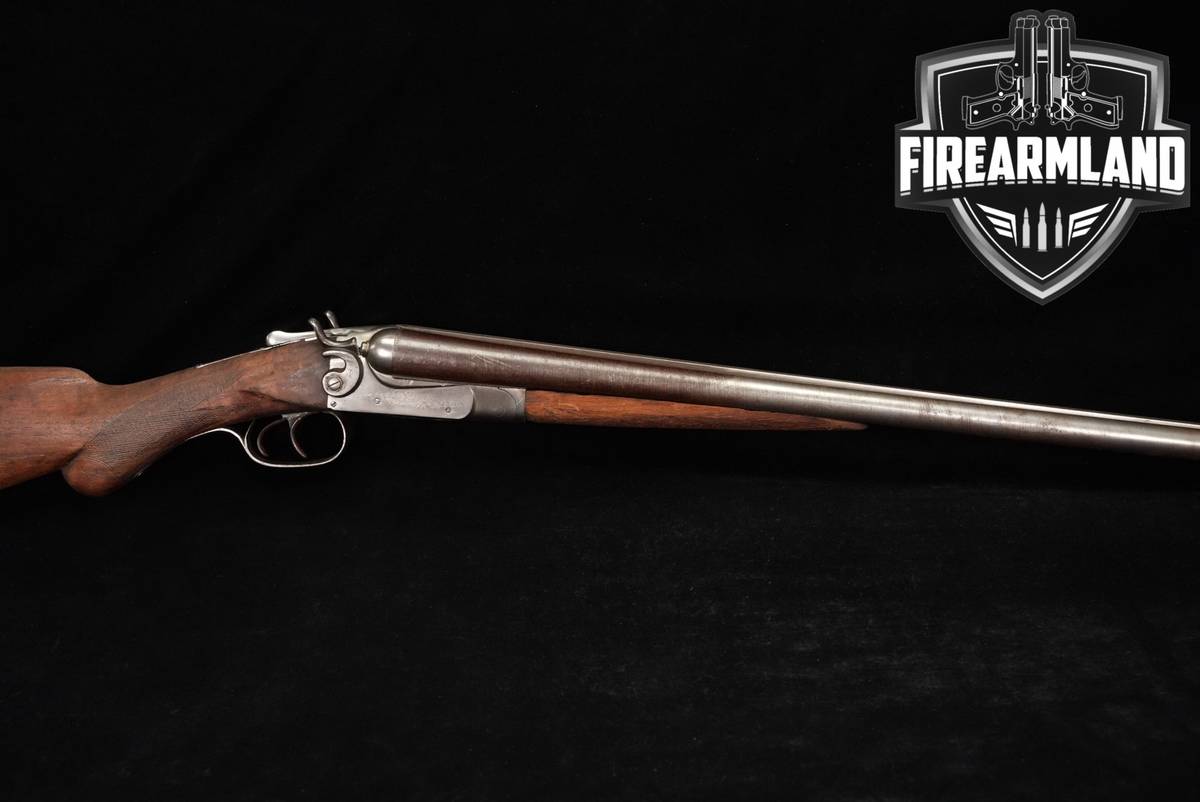1900 Ithaca Crass Model 16-Gauge Damascus & Walnut SXS Hammerless Boxlock