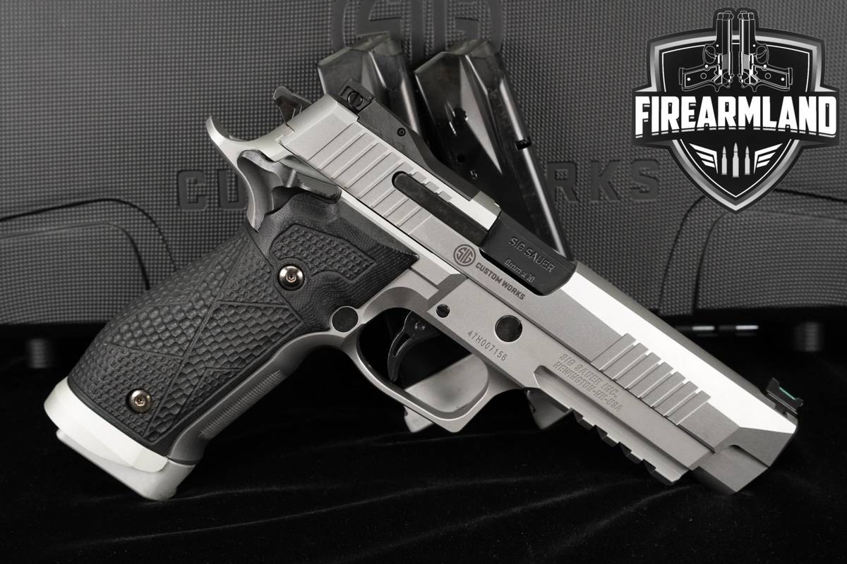 Sig Sauer P226-XFIVE Custom Works STAS 9mm P-226 +3 MAGS, ORIG CASE