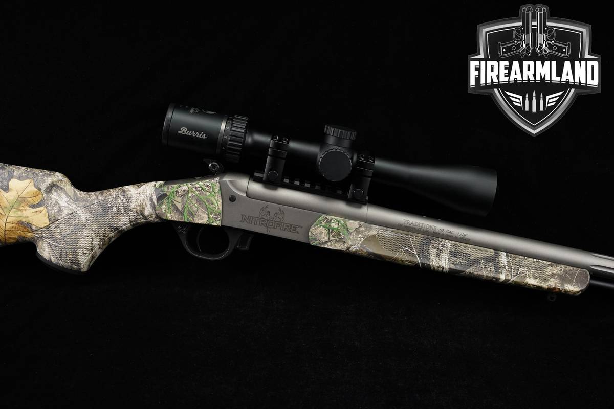 Traditions NitroFire EDGE 50 Caliber 26" Gray/Silver & Camo Hunting Rifle