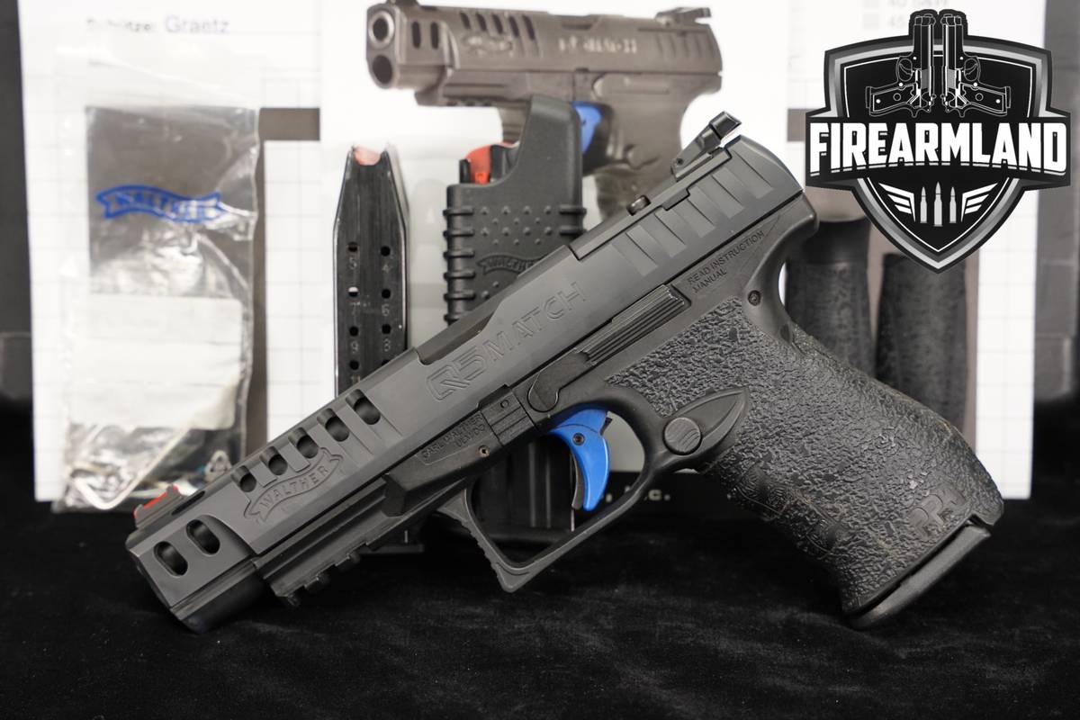 Walther PPQ Q5 Match 9mm Optics-Ready +3 MAGS & ORIG CASE