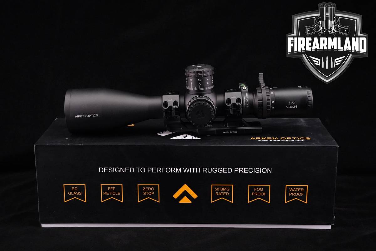 Arken Optics EP-5 5-25x56mm Illuminated VPR FFP MIL Reticle +ORIG BOX