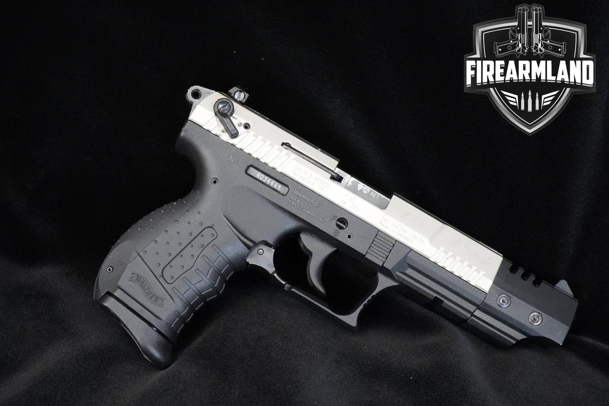 Walther P22 Target 22LR 5" Nickel Finish Walther  DA/SA P-22 +2 MAGS