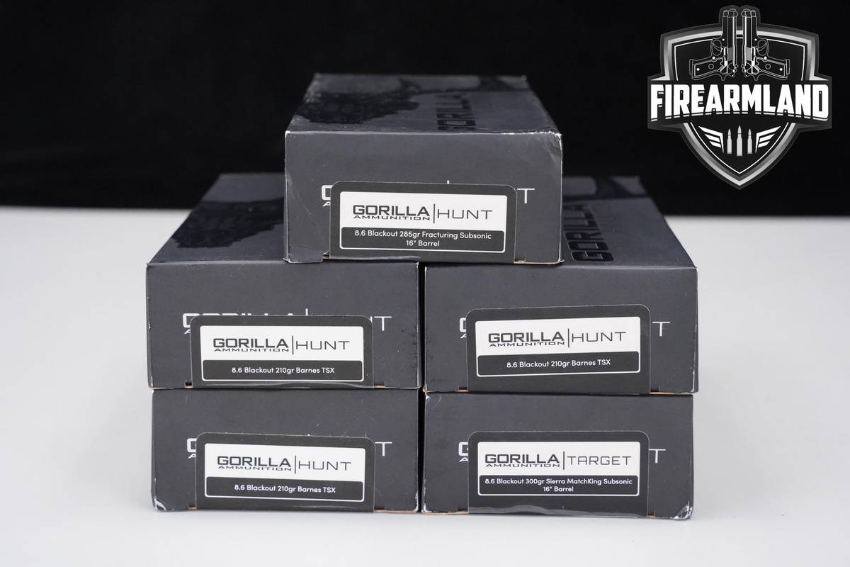 GORILLA AMMUNITION 8.6 Blackout Ammunition 8.6-Blackout Ammo 100 ROUNDS
