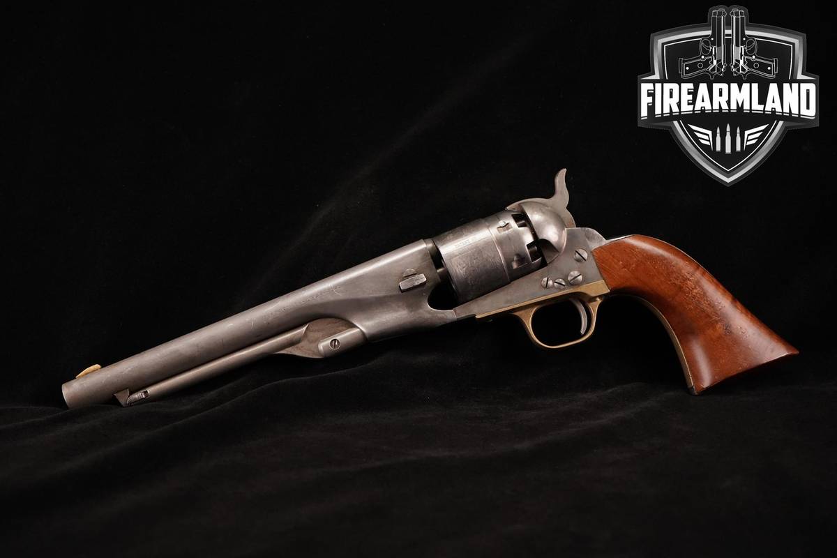 F.lli Pietta Model 1860 Colt Army 44-BPM 8" Matte Silver