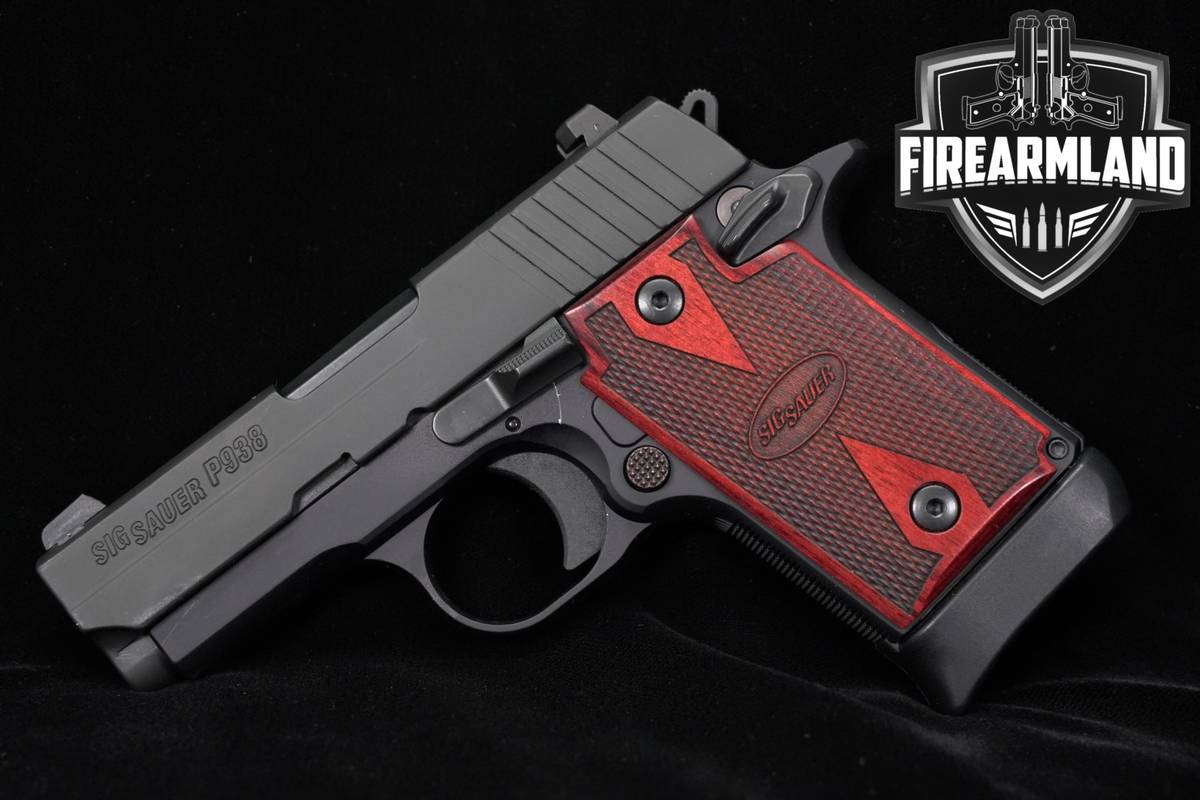 Sig Sauer P938 Rosewood Ambi 9mm 3" 1911 P-938 +3 MAGS, OG CASE & HOLSTER