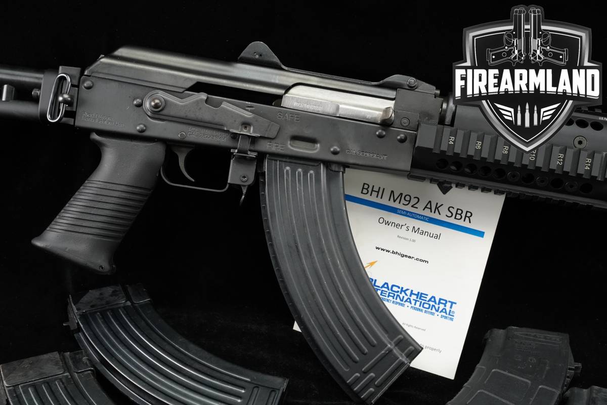 NFA SBR Blackheart International LLC Zastava PAP M92PV 7.62x39 10" +5 MAGS