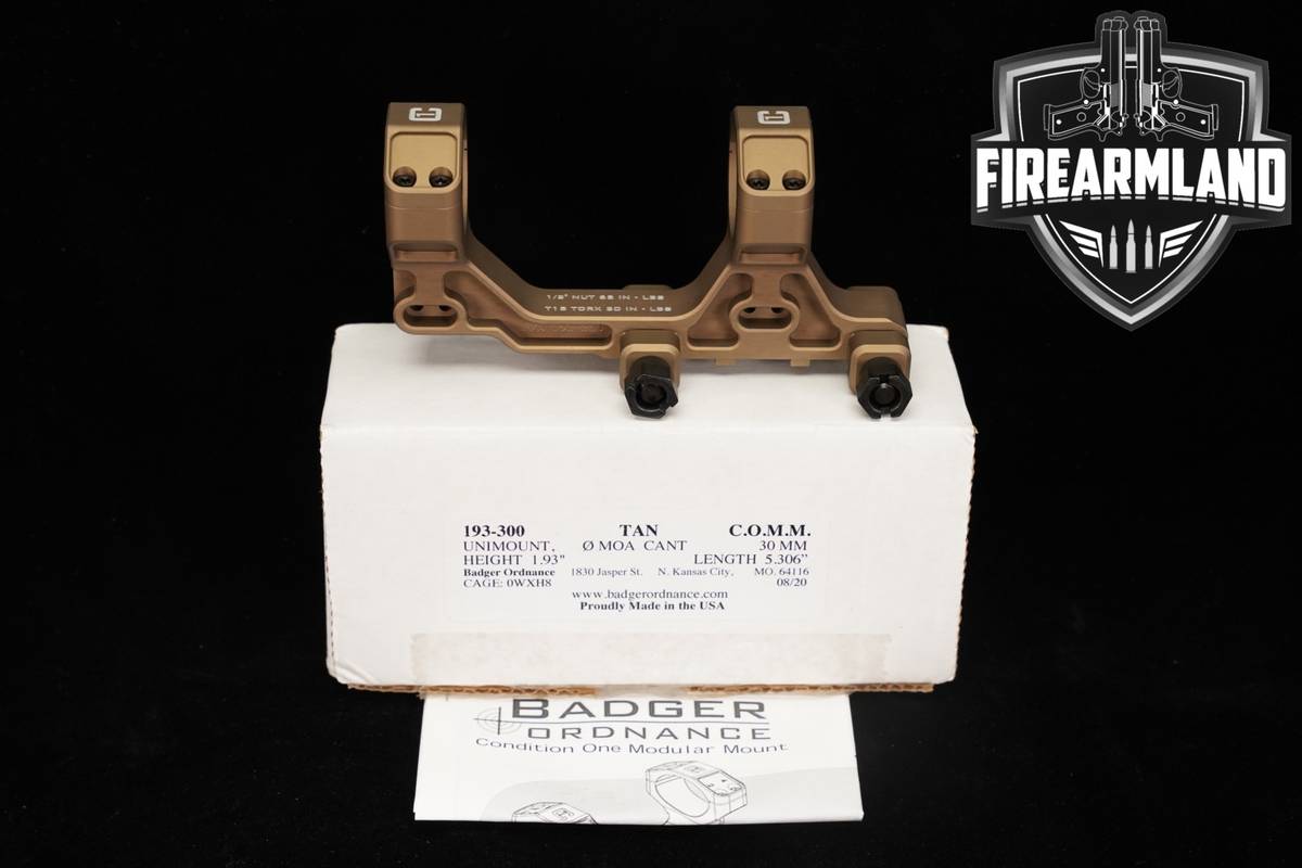 Badger Ordinance C.O.M.M. 1-Piece UNIMOUNT 193-300 Tan 30mm COMM +ORIG BOX