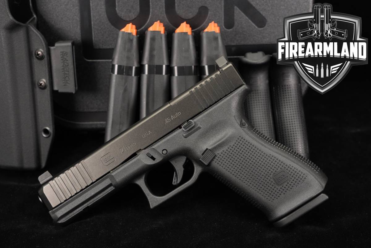 Glock 21 Gen5 MOS G21 Gen 5 45 ACP 4.5" +FIVE MAGS, ORIG CASE & HOLSTER