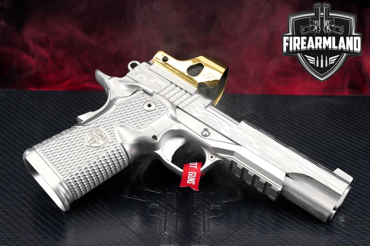 Cabot Guns Serenity MAX 9mm 1911 5" Damascus +TRIJICON SRO & 2 MAGS