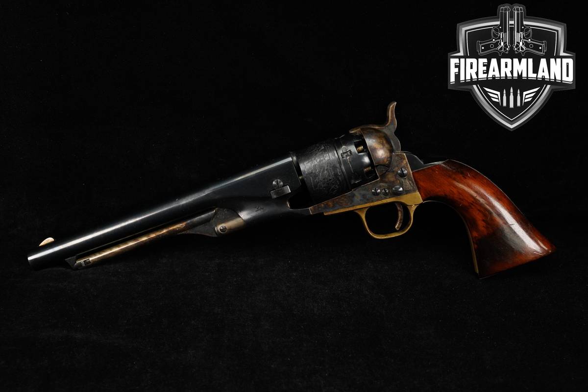 F.lli Pietta 1860 Army 44 Black-Powder 8" Color Case-Hardened & Blued