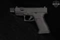 Glock 43X Slimline; True Precision slide; Agency Arms 417C compensator 9mm Luger Black in Very Good Condition Image 3