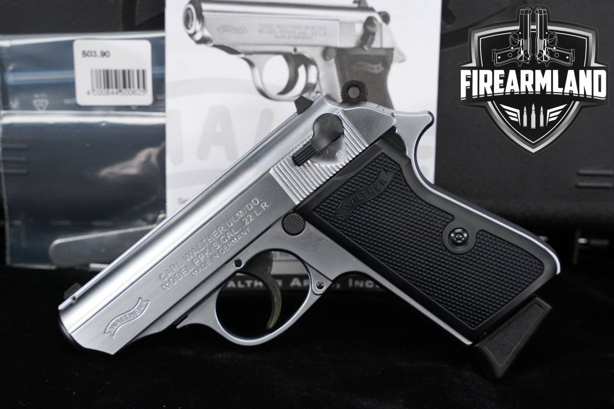 Walther PPK/S 22LR 3.25" Nickel DA/SA PPKS +ORIG CASE