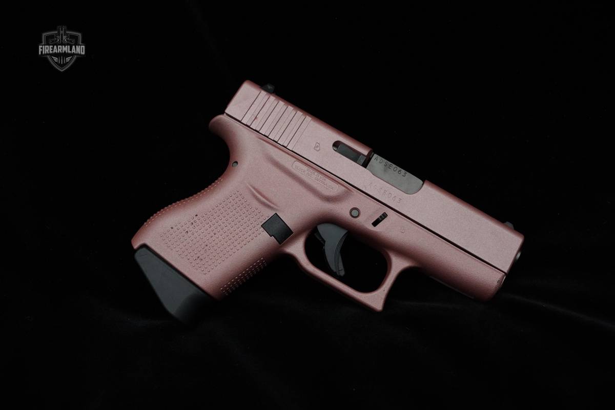 Rose Gold Glock Model 43 9mm Pistol Glock 9mm 43 Semi Pistol EDC CC Compact