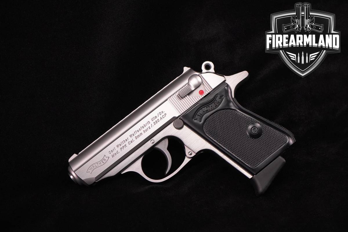 LIKE-NEW Walther PPK Stainless 380-ACP 3.3" Stainless 007 +3 MAGS & OG-CASE