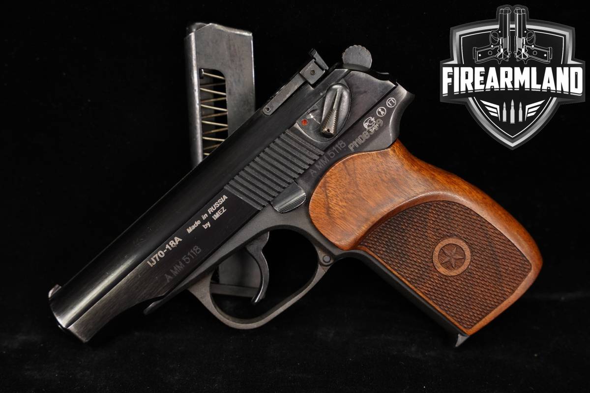 Baikal IJ70-18A 9x18mm Makarov 3.68" Blued PM IJ-70 18-A K.B.I +2 MAGS