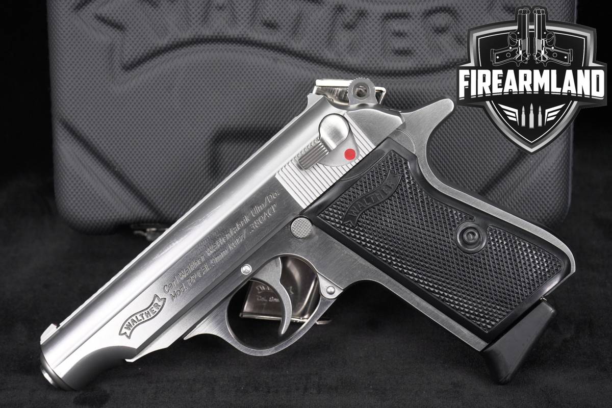 Walther Mod. PP 380 ACP 3.9" Stainless +2 MAGS & ORIG CASE