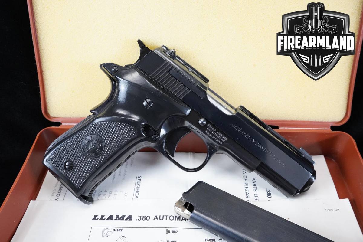 Llama .380 Automatic IIIA 380 ACP 3.75" Blued Llama 3A 3-A 2MAGS & ORIG BOX