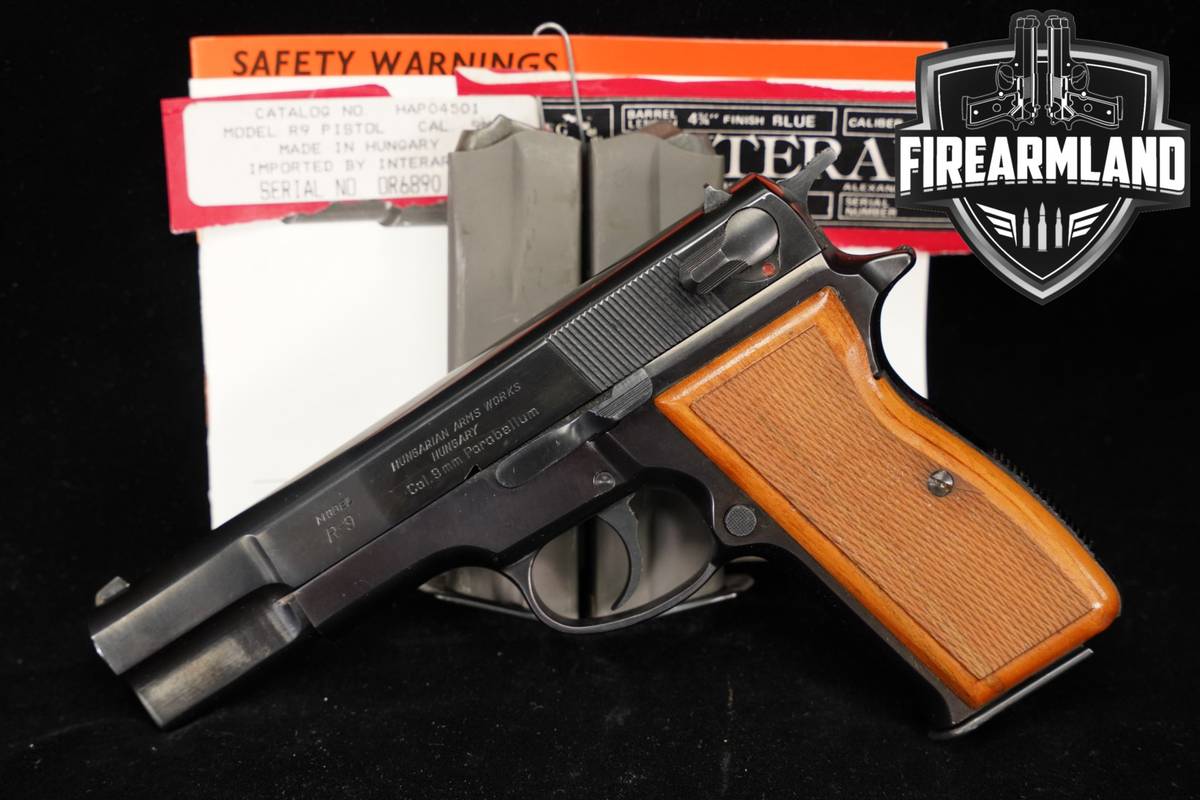 Hungarian Arms Works FEG Model R-9 9mm Blued Interarms Import R9 +3 MAGS