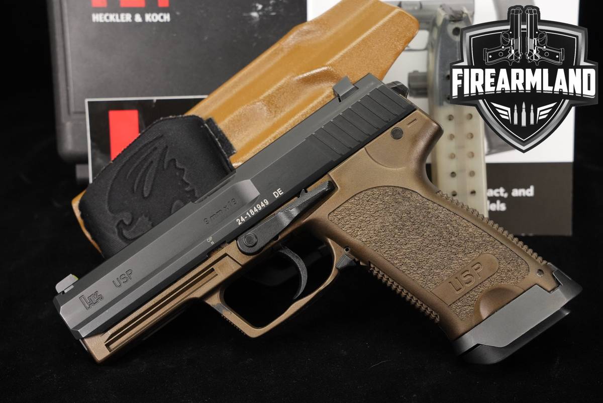 Heckler & Koch USP 9 SAO Jet Funnel 9mm H&K 4.25" USP9 +2 MAGS & HOLSTER