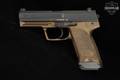 Heckler & Koch (H&K, HK) USP 9 SAO, Jet Funnel 9mm Luger Two-Tone Black & Tan in Good Condition Image 3