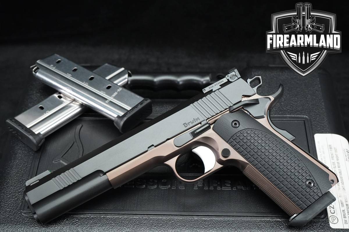 TWO TONE Dan Wesson Bruin 10mm 1911 6" +7 MAGS & ORIG CASE